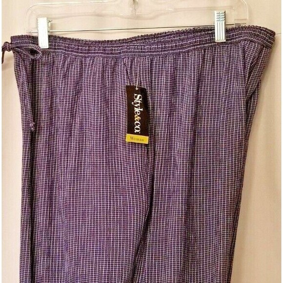 Style&co. Pants - Women's Wide Leg Pants Style & Co. Pockets Elastic Waist New Tags Size 16W